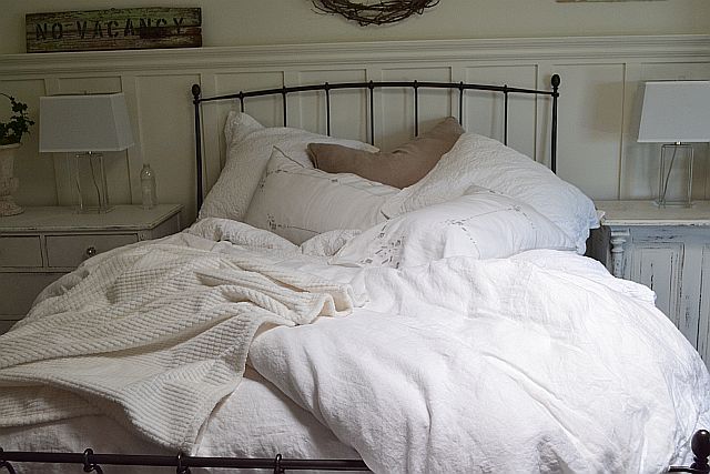 rumpled bed sheets